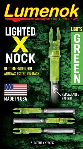 LUMENOK LIGHTED NOCK X-SERIES GREEN 3PK view 2