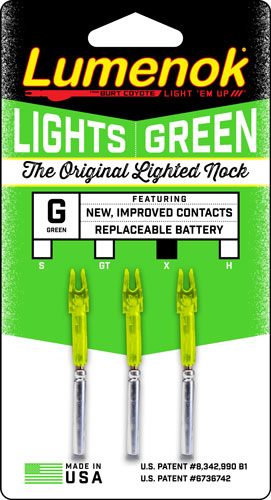 LUMENOK LIGHTED NOCK X-SERIES GREEN 3PK view 3