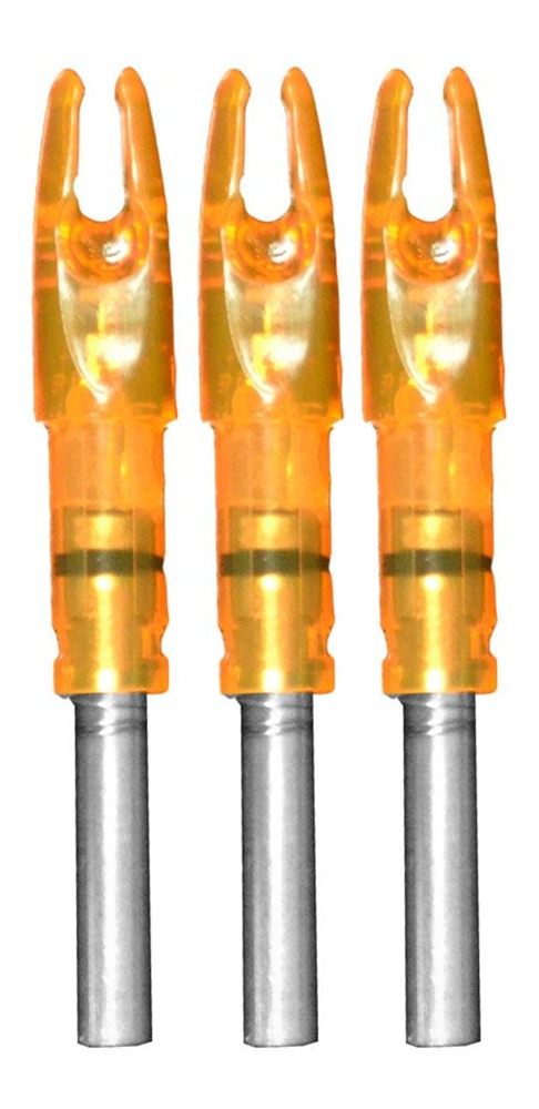 THE Burt Coyote Lumenok Signature Nock (3-Pack), Orange