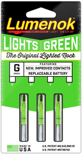LUMENOK LIGHTED NOCK SIGNATURE SERIES GREEN 3PK view 4