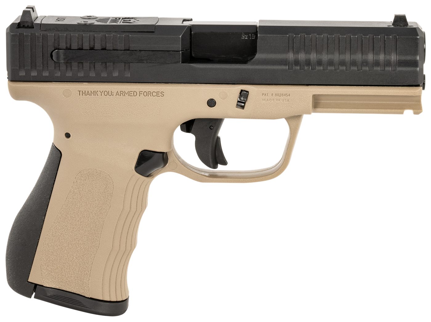 FMK Firearms G3 9mm Luger 14+1 4in Stainless Steel Barrel, Black Optic Cut/