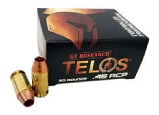 G2 Research TELOS Handgun Ammunition .45 ACP 160 gr HP 920 fps 20/ct