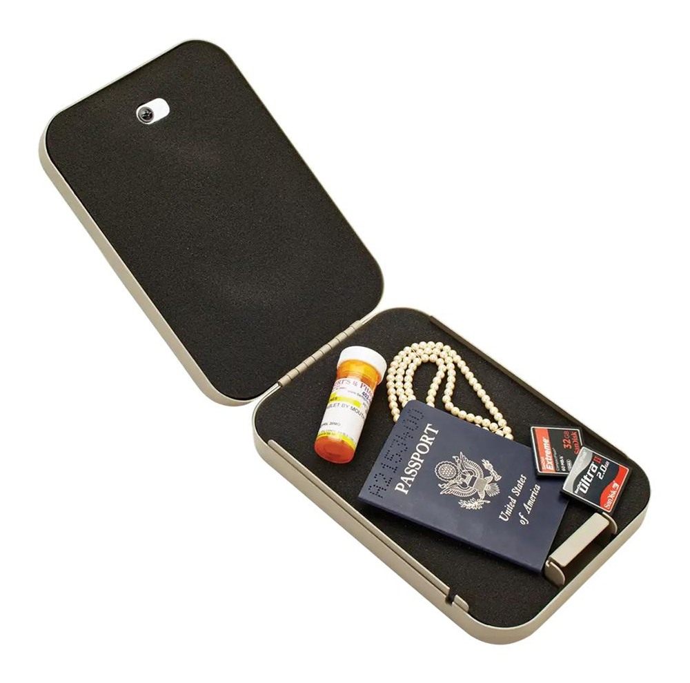 SnapSafe 75200 Lock Box Large Key Entry Black Steel Holds 1 Handgun 9.50in view 2