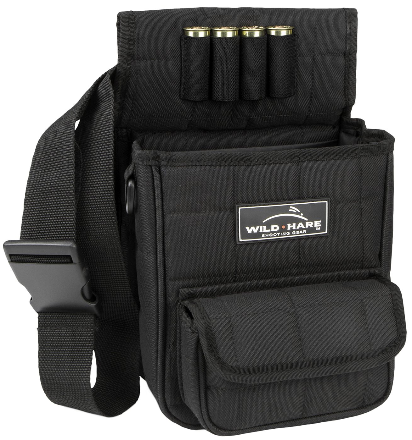 Wild Hare Shooting Gear Deluxe Divided Shot Shell Pouch (Black)