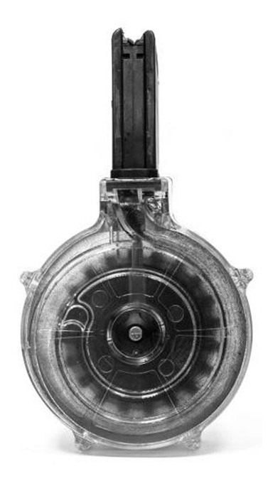 KCI USA AR-15 50rd Drum 5.56x45mm Nato Clear Polymer view 2