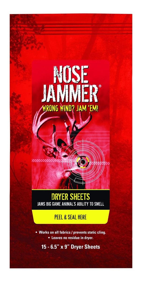 Nose Jammer Hunting Scent Control Dryer Sheets With Cover For Deer 15 Packa