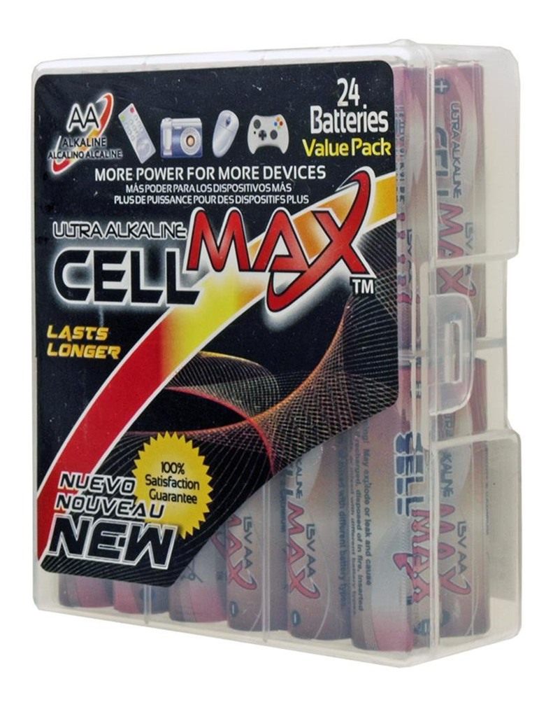 Cell Max Long Lasting AA Alkaline 24 Hard Pack (CM-LR6-PBH24)
