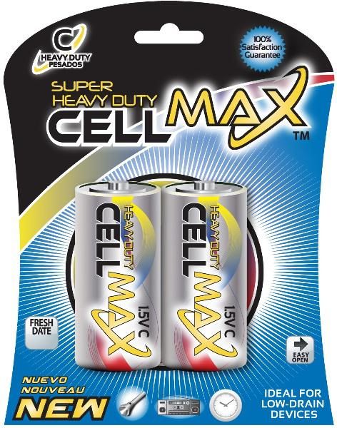 Cell Max Long Lasting C Super Heavy Duty 2 Pack (CM-R14P-BP2) view 2