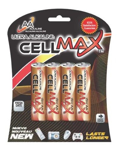 Cell Max Long Lasting AA Alkaline 4 Pack (CM-LR6-BP4) view 2