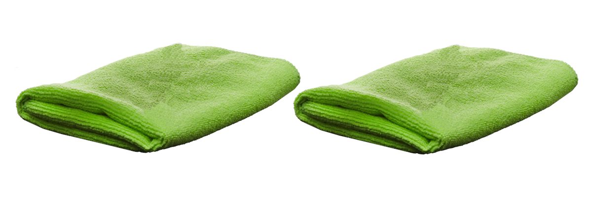 Breakthrough Clean Technologies Microfiber Cloth Green 14in Square 2/ct