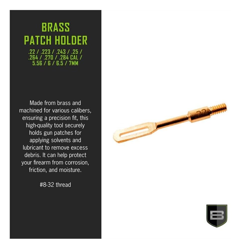 Breakthrough Clean BT22BPH Brass Patch Holder 22 Cal 45 Firearm Rifle 8-32 view 3