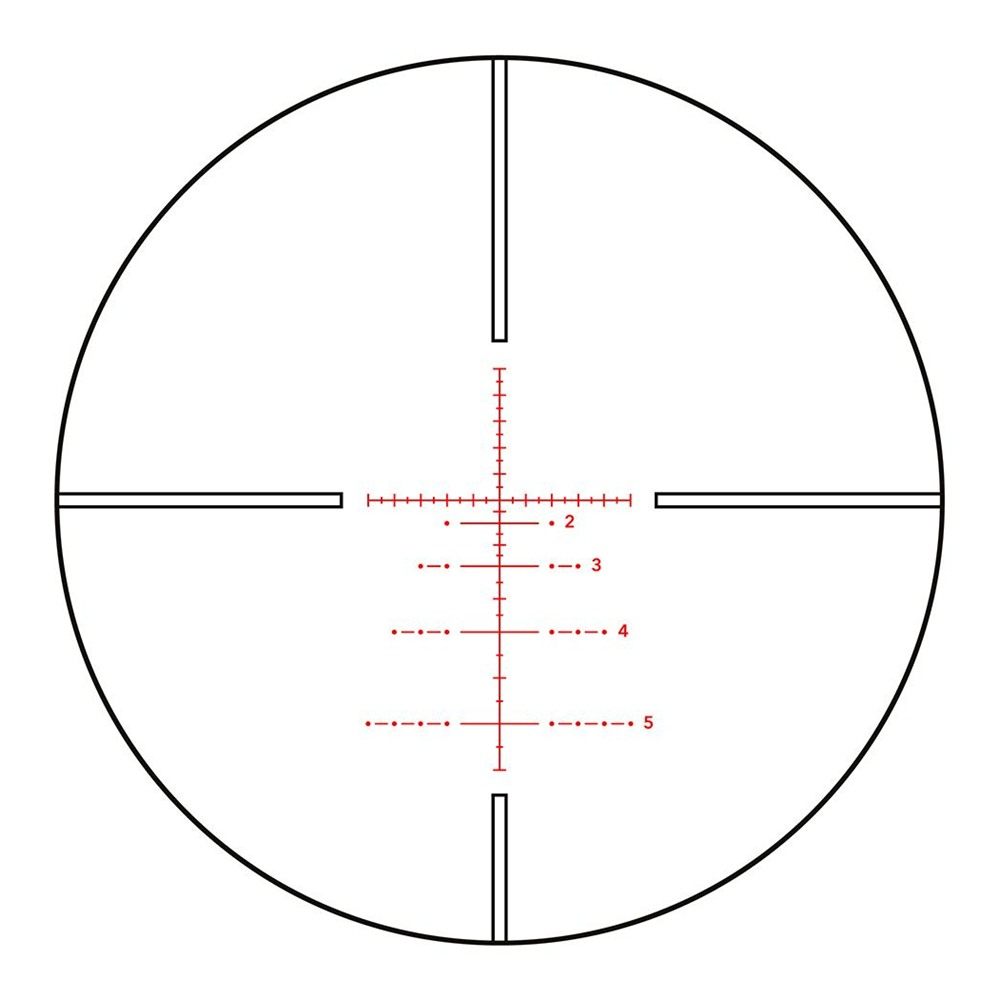 German Precision Optics Spectra 6X Rifle Scope, 2-12x44i, 30mm Tube, BRWi R