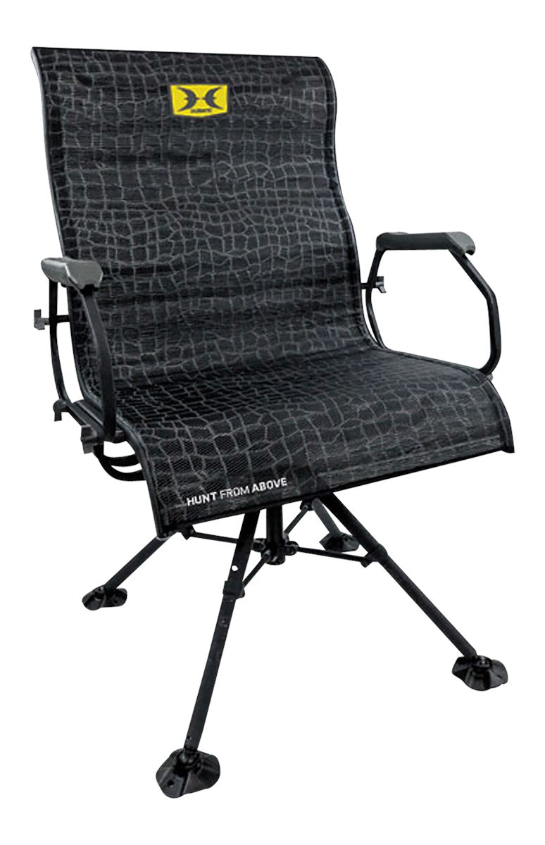 GSM Outdoors Hawk HWK3115 Big Denali Blind Chair Folding Black Mesh