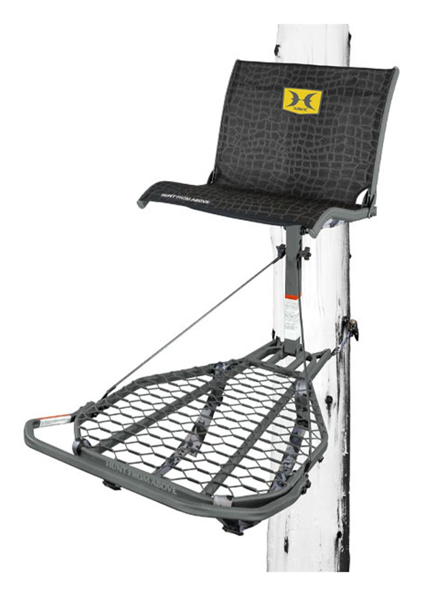GSM Outdoors Hawk HWKHF2033 Helium Kickback LVL Hang-On Black Aluminum 26in