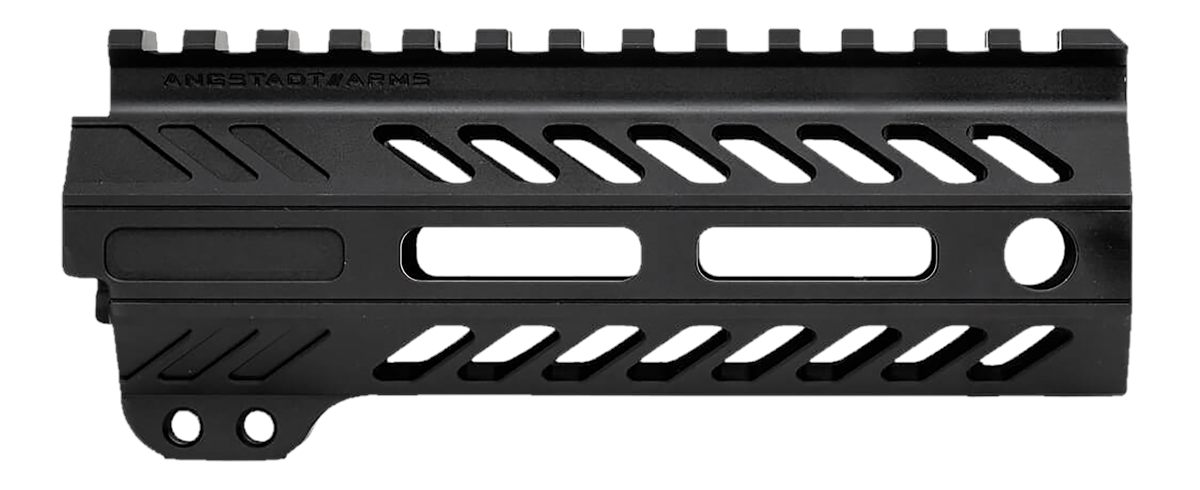 Angstadt Arms AA055HGMLT Ultra Light Handguard made of Aluminum with Black