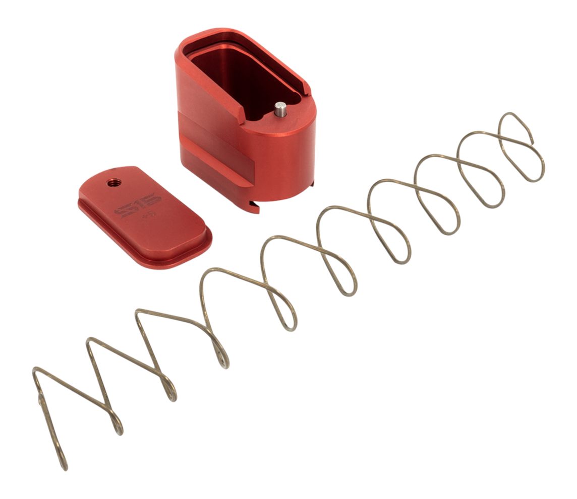Shield Arms SAS15ME5RED Magazine Extension 5rd Compatible w/ S15 Red Anodiz