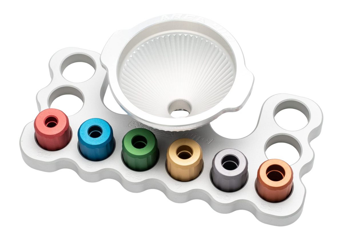 Area 419 Master Funnel Kit 22-338 Heads/ Handle/ Storage Block