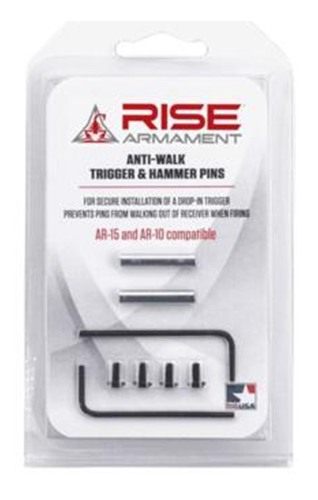 Rise Armament 12005 Anti-Walk Pin Set Black Stainless Steel Platform view 2