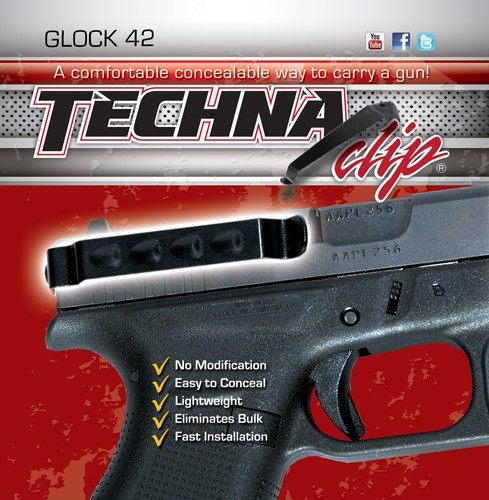 Techna Clip Handgun Retention FOR GLOCK 42 Right/Left