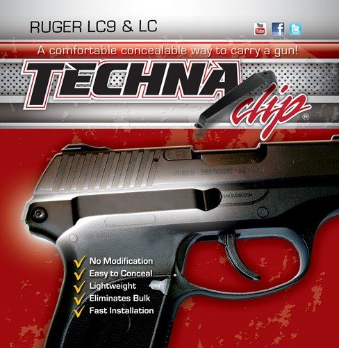 Techna Clips Handgun Retention Ruger LC9/LC380 Right