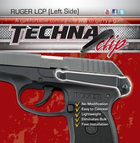 Techna Clip Handgun Retention Ruger LCP Left Side