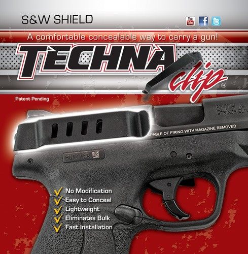 Techna Clip Concealment System for Smith Wesson Shield (9mm .40) - Durable view 2