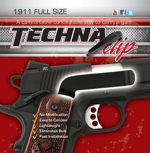 Techna Clips Handgun Retention Colt 1911 Commander Right