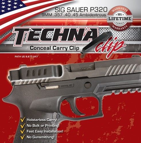 Techna Clip Concealment System for SIG Sauer P320 9mm Luger Pistols - Durab view 2