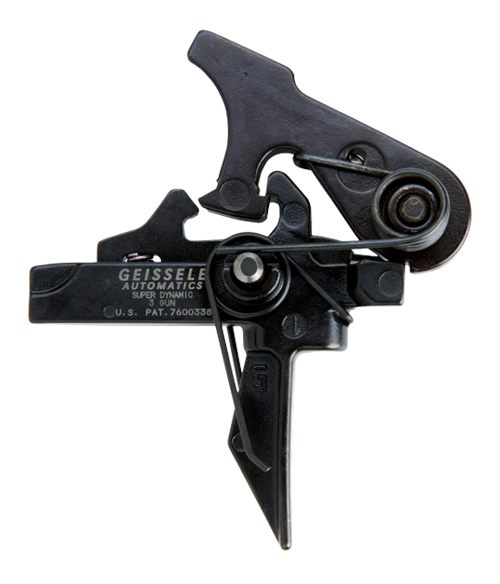 Geissele Automatics 05166 SD 3 Gun Flat Trigger with 4.50-5.50 lbs Draw Wei