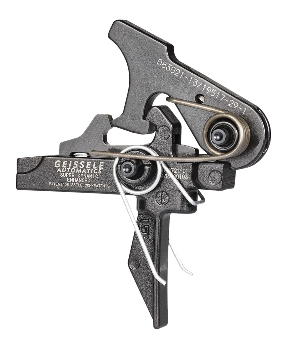 Geissele Automatics 05167 SD-E Two-Stage Flat Trigger with 2.90-3.80 lbs Dr