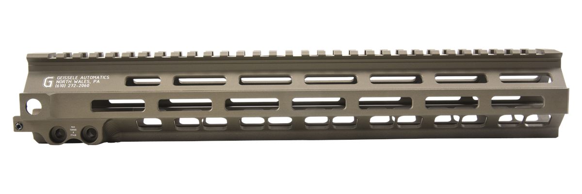 Geissele Automatics 05285S Super Modular Rail MK8 13.50in M-LOK, Desert Dir