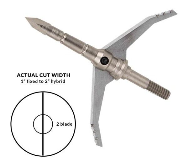 Dead Ringer Just Nasty 2.0 Crossbow Broadhead, 2 Blade 100 Grain for Huntin view 3