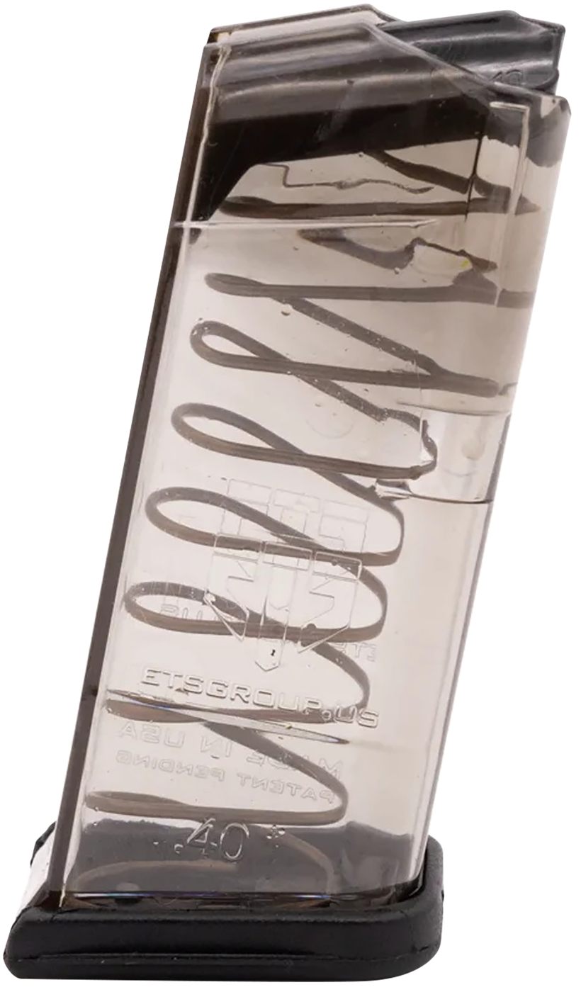 ETS Group GLK27 Pistol Mags 9rd 40 S W Compatible w/ Glock 27 Clear Polymer