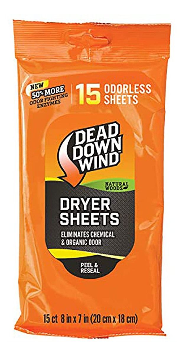 Dead Down Wind Natural Woods Scented Odor Eliminating Dryer Sheets (15 Ct)