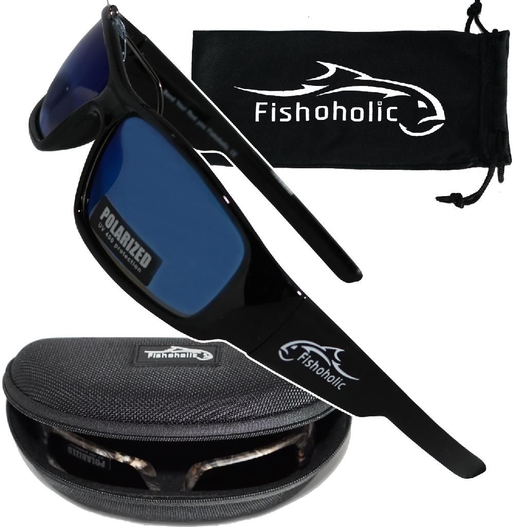 Fishoholic Polarized Fishing Sunglasses UV400 (14 Options) Gift with Hard C