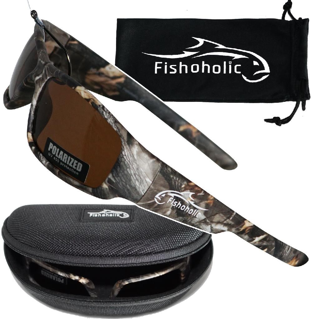 Fishoholic Polarized Fishing Sunglasses UV400 (14 Options) Gift with Hard C