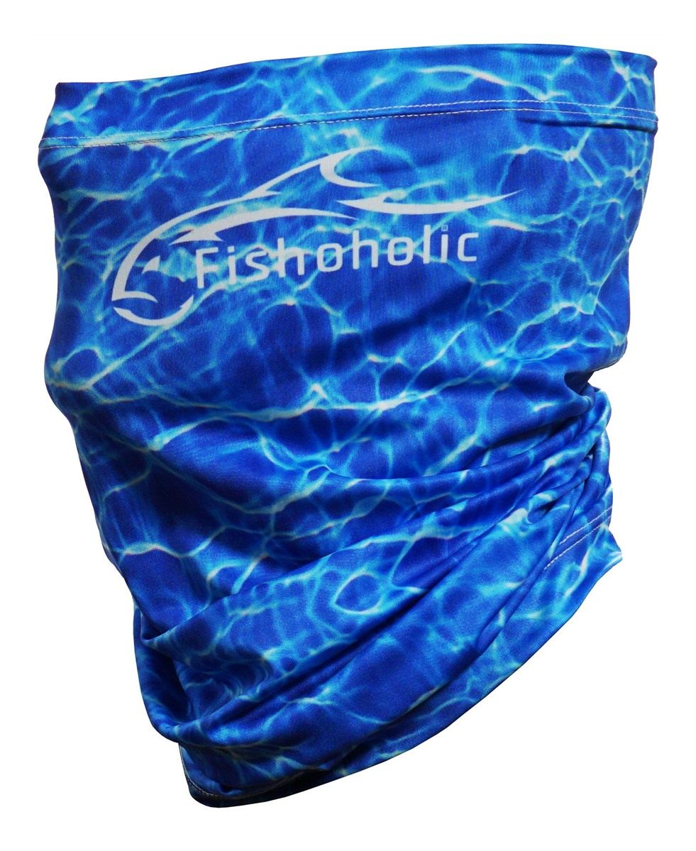 Fishoholic Fishing Face Mask Neck Gaiter Hunting Buff - 3 Colors - UPF50+ S