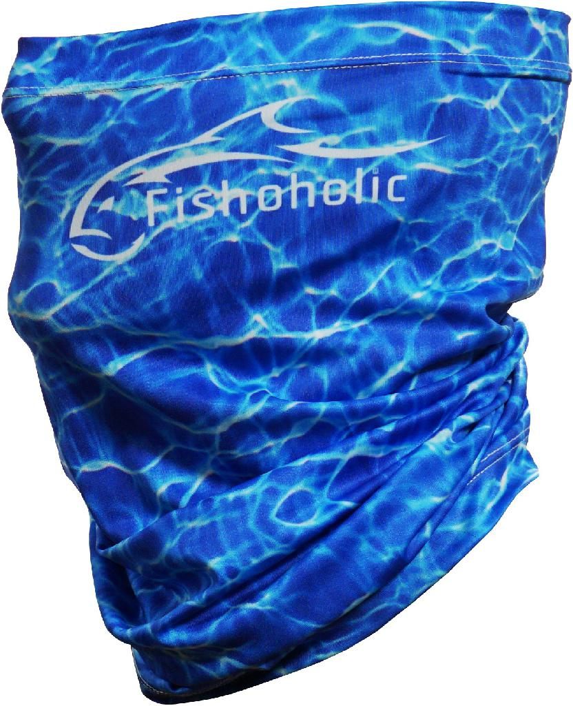 Fishoholic Fishing Face Mask Neck Gaiter Hunting Buff - 3 Colors - UPF50+ S view 2