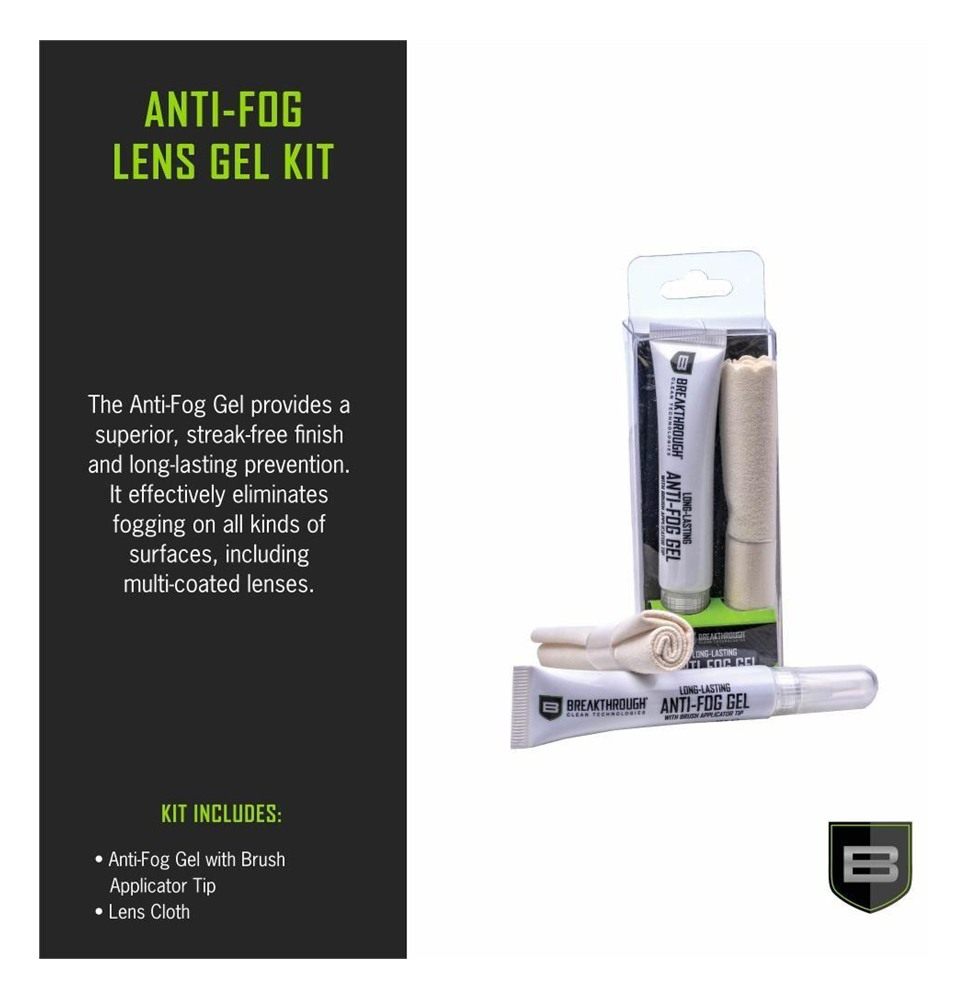 Breakthrough Clean Technologies Anti-Fog Lens Gel Kit with Cloth view 2