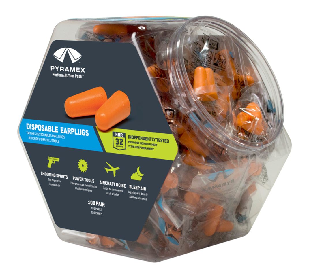 Pyramex PYDP1000BN Disposable Earplugs Foam 32 dB In The Orange Adult 100 P