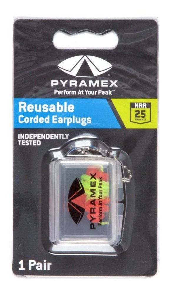 Pyramex Safety Reusable Earplugs in Plastic Case 25dB Orange 1/pair view 2
