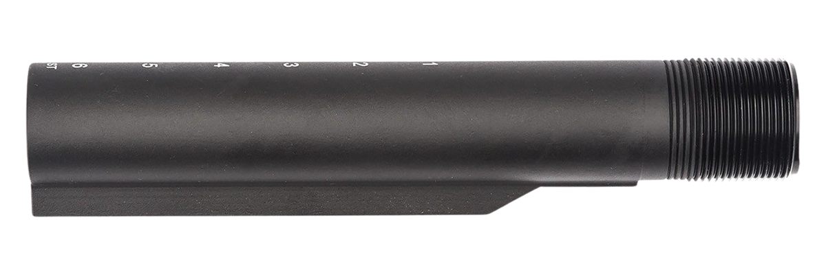 Spikes Tactical SLA500R Buffer Tube 6 Position Mil-Spec Black Hardcoat Anod
