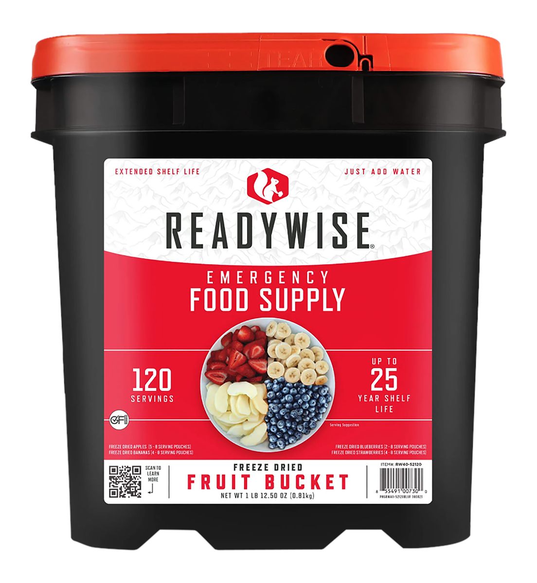 ReadyWise Wise Foods RW4052120 Emergency Supplies Freeze Dried Fruit 120 Se
