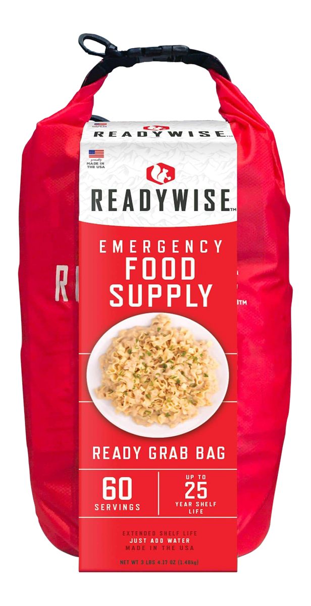 Wise Foods ReadyWise RW10641 7 Day Emergency Grab Bag 60 Servings, 10 Mylar
