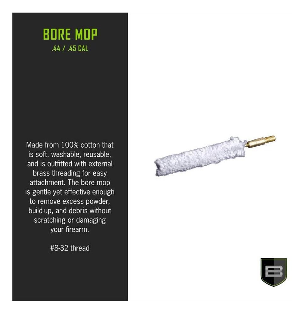 Breakthrough Clean Technologies Bore Mop Swabs .44/.45 Cal White view 3