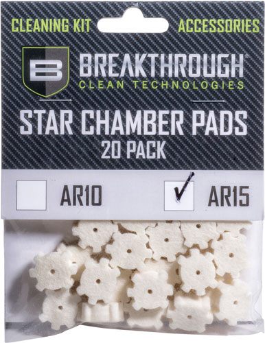 Breakthrough Clean AR-15 Star Chamber PAD W/8-32 Thread Adapter (20 Pack)