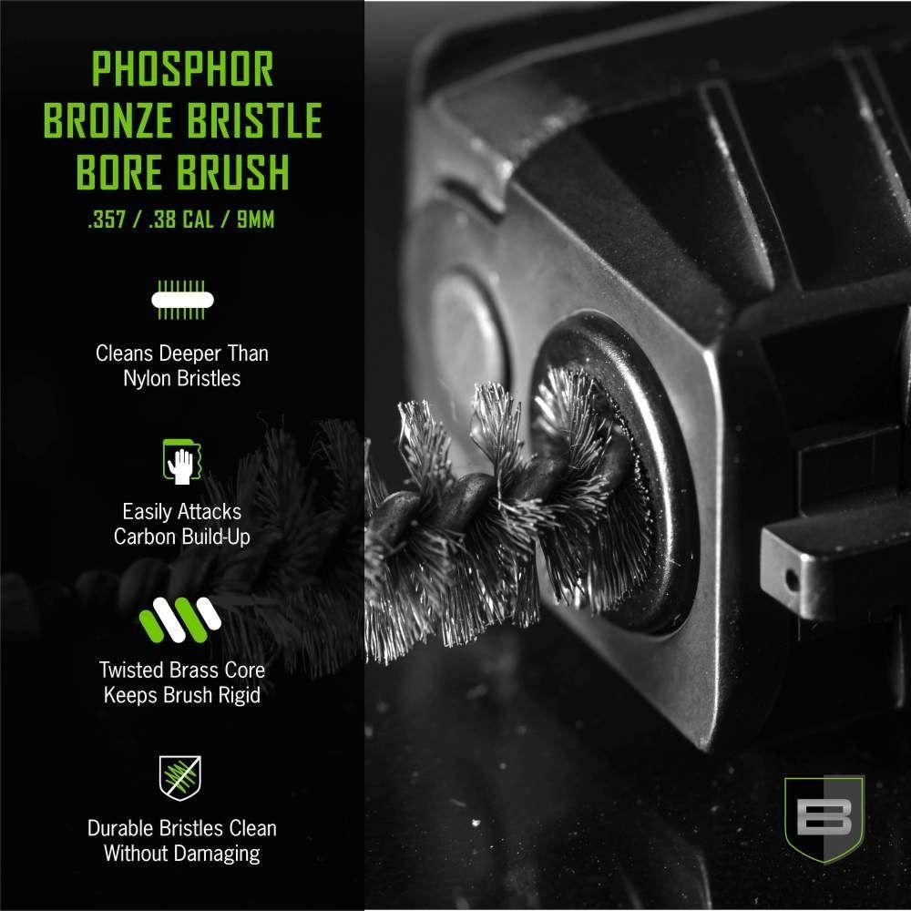 Breakthrough Clean Technologies Phosphorus Bronze Bristle Bore Brush 357/.3