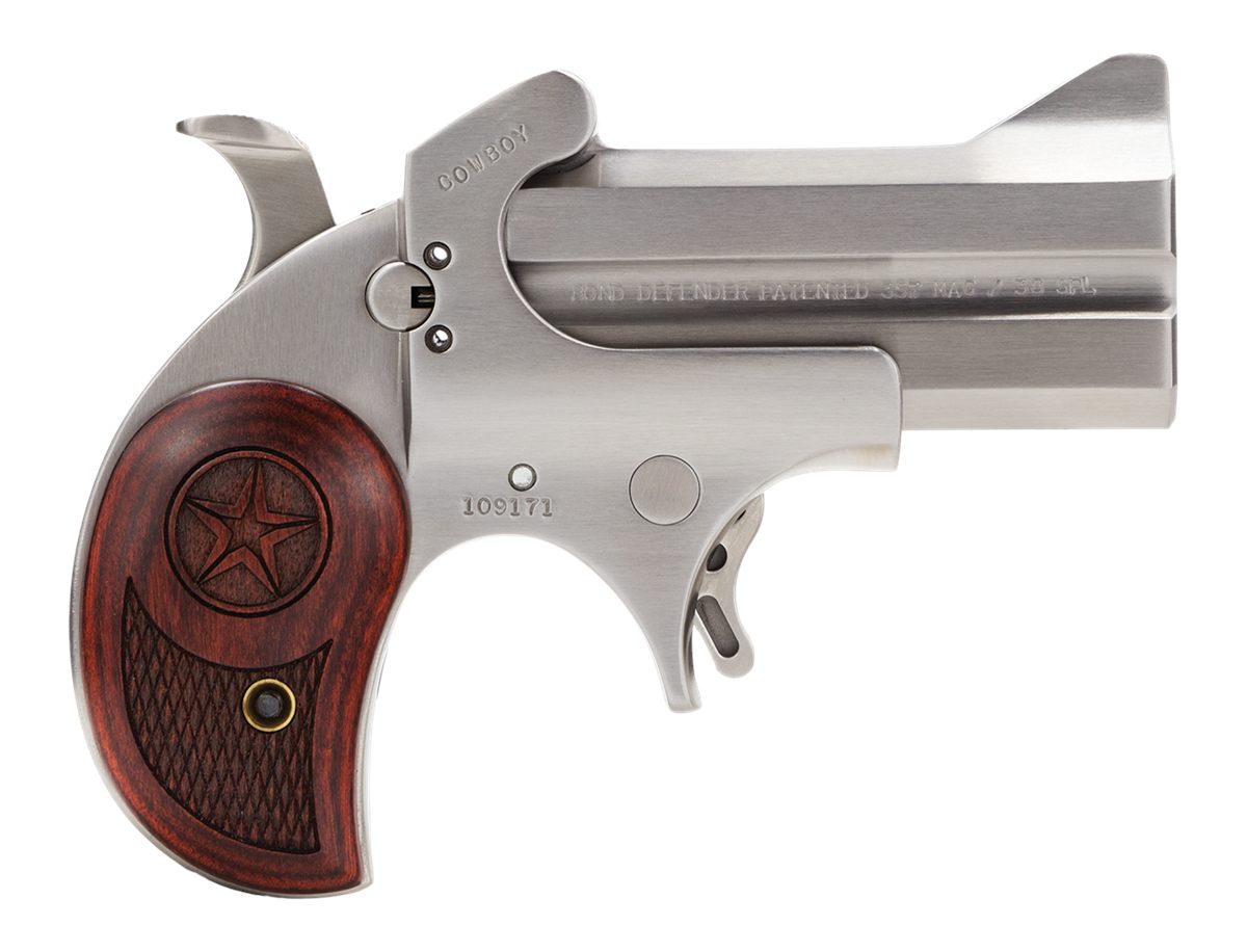 Bond Arms Bacd Cowboy Defender 357 Mag/38 Sp 2rd 3in Barrel, Stainless Meta