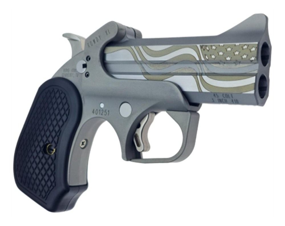 Bond Arms Rowdy XL Flag Package Handgun .45 LC/.410 2rd Capacity 3.5in Barr view 2