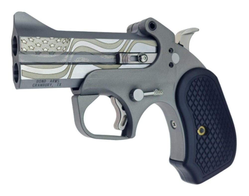 Bond Arms Rowdy XL Flag Package Handgun .45 LC/.410 2rd Capacity 3.5in Barr view 3